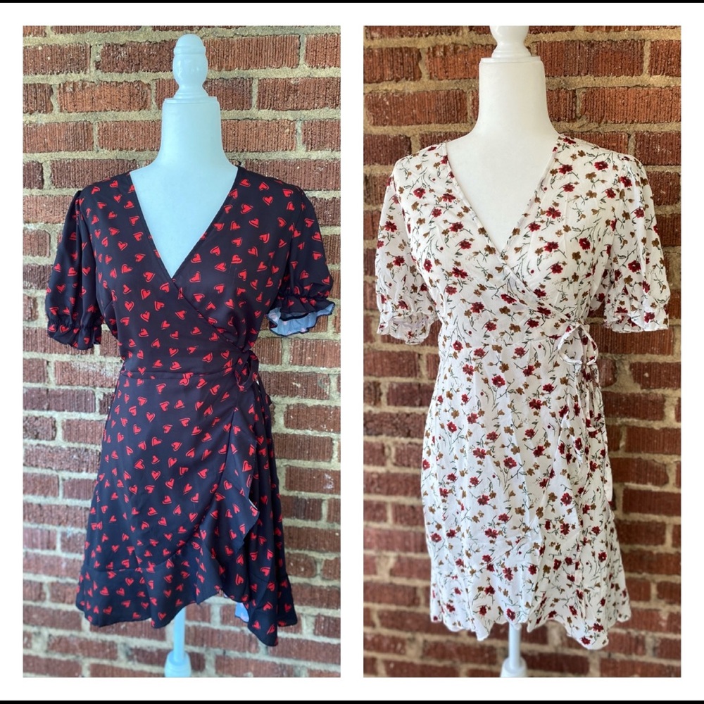 Bundle of 2 {SHEIN} wrap dresses medium